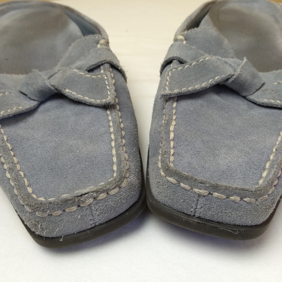 Aerosoles Marine Bio Light Blue Suede Slide Mule Shoes 7.5B - Picture 12 of 15